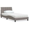 vidaXL Bed with Mattress "Hanko" Taupe 100x200 cm Fabric