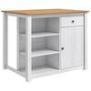 vidaXL K&ouml;ks&ouml; set 2 st PANAMA Vit och Honungsvax 112 x 77 x 90 cm