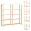 vidaXL F&ouml;rvaringshylla 5 hyllor 5 st 170x38x170 cm massiv furu 500 kg