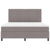 vidaXL B&auml;ddfj&auml;der med madrass med led Taupe 180 x 200 cm tyg