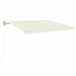 vidaXL Automatisk markis 400x350 cm gr&auml;ddvit