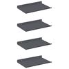 vidaXL Flytande hylla 4 pcs Antracit 30 x 18 x 2,5 cm St&aring;l