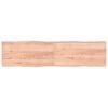 vidaXL Bordsskiva ljusbrun 200x50x(2-4) cm massivt tr&auml; levande kant