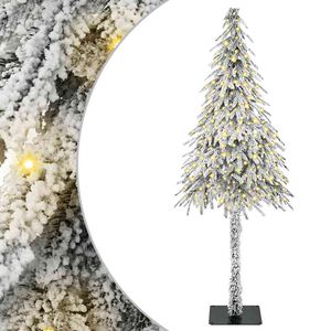 vidaXL Julgran med 300 LED-lampor med stativ Vit 210 cm PE och St&aring;l