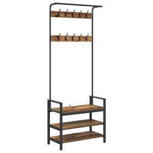 vidaXL Kl&auml;dh&auml;ngare Gammalt tr&auml; 75 x 34 x 184 cm Konstruerat tr&auml;
