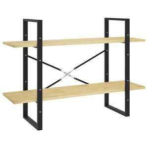 vidaXL Bokhylla 2 hyllplan 100x30x70 cm massiv furu