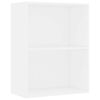 vidaXL Bokhylla med 2 hyllor vit 60x30x76,5 cm konstruerat tr&auml;