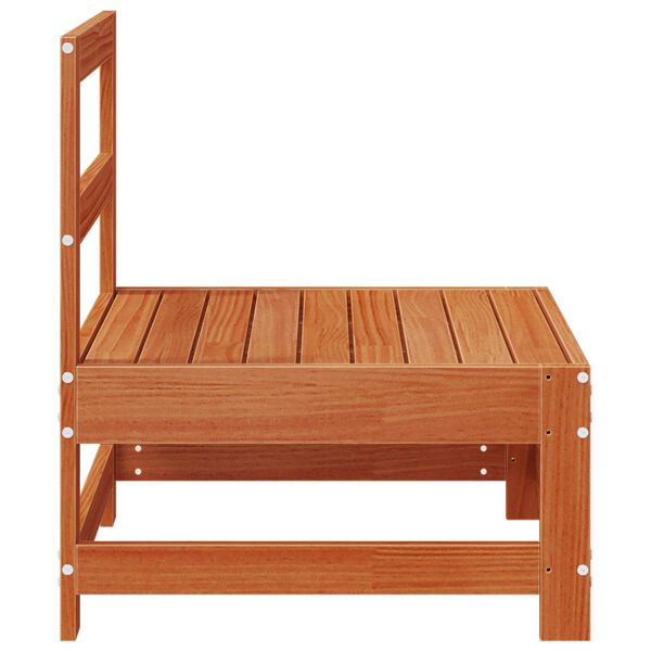 vidaXL Tr&auml;dg&aring;rd Mittensoffa Massivt furu VaxBrun 62 x 62 x 70,5 cm