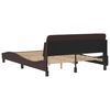 vidaXL Bed Frame "Dover" Dark Brown 140x190 cm Fabric