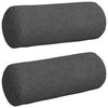 vidaXL Bolsterkuddar 2 pcs M&ouml;rkgr&aring; &Oslash; 15 x 40 cm Kordread tyg