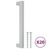vidaXL Sk&aring;phandtag 20 st silver 160 mm rostfritt st&aring;l