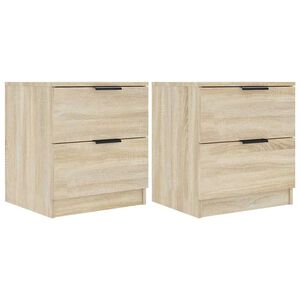 vidaXL S&auml;ngbord 2 st sonoma-ek konstruerat tr&auml;