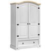 vidaXL Garderob CORONA Vit 101 x 52 x 170 cm Massiv furu