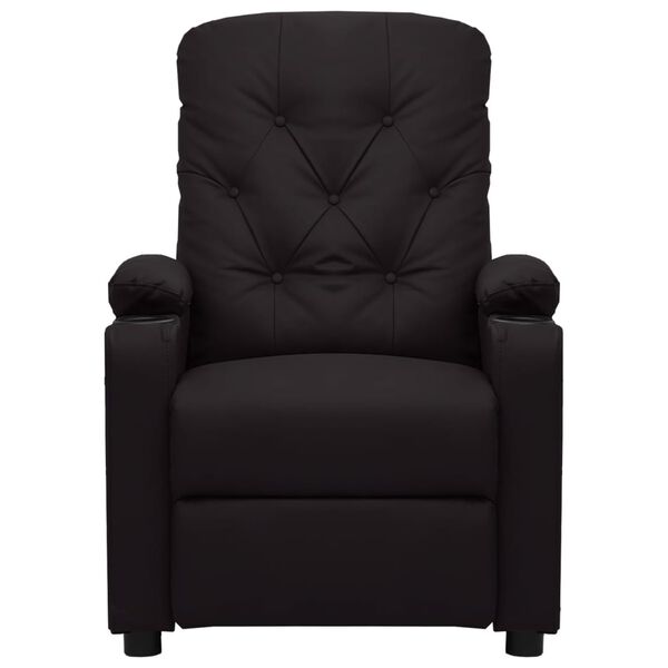 vidaXL Reclinerf&aring;t&ouml;lj svart konstl&auml;der