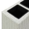 vidaXL Odlingslåda 4 krukor upphöjd 80x22x79 cm konstrotting vit