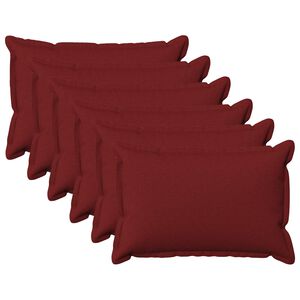 vidaXL Kudd&ouml;verdrag 6 st HOUTEN Vinr&ouml;d 40 x 60 cm Faux Linne