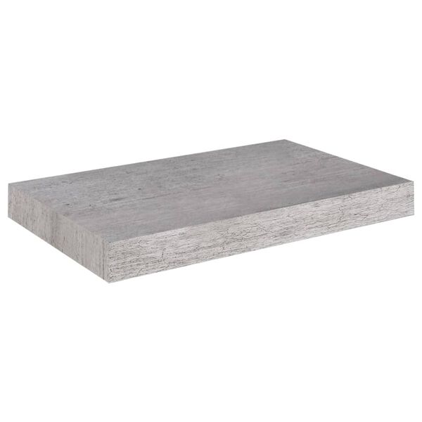 vidaXL Svävande vägghyllor 4 st betonggrå 40x23x3,8 cm MDF