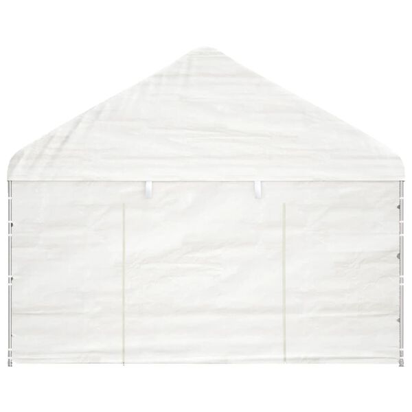 vidaXL Paviljong med tak vit 15,61x4,08x3,22 m polyeten