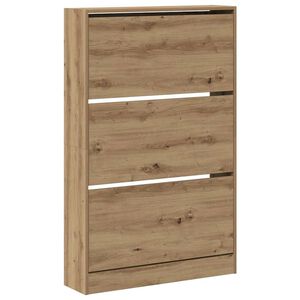 vidaXL Skosk&aring;p 80 x 21 x 125,5 cm Konstruerat tr&auml; Artisan Ek