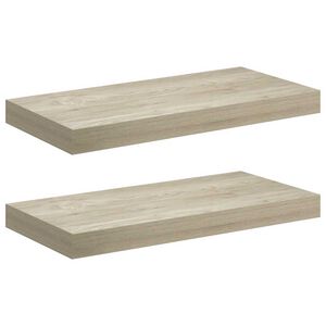 vidaXL Sv&auml;vande v&auml;gghyllor 2 st ek 50x23x3,8 cm MDF