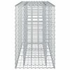 vidaXL Gabion upph&ouml;jd s&auml;ng Silver 130 x 50 x 80 cm Galvaniserat St&aring;l