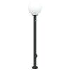 vidaXL Pollare med sensor och uttag 120 cm svart IP44