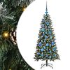vidaXL Konstgjord julgran Gr&ouml;n 120 cm PVC, plast och st&aring;l