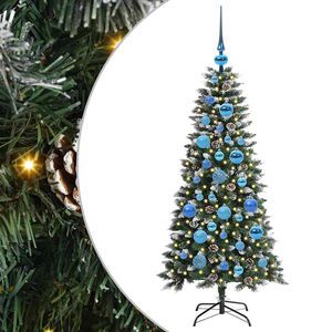 vidaXL Konstgjord julgran Gr&ouml;n 120 cm PVC, plast och st&aring;l