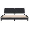 vidaXL Bed Frame without Mattress Black 180x200 cm Velvet