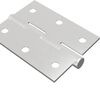 vidaXL G&aring;ngj&auml;rn 2 pcs Silver 50 x 38 x 1,3 mm St&aring;l