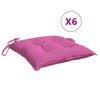 vidaXL Stolsdynor 6 st rosa 50x50x7 cm oxfordtyg