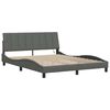 vidaXL Bed Frame without Mattress "Hanko" Dark Grey 160x200cm Fabric