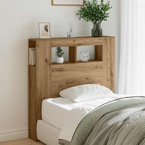 vidaXL S&auml;nggavel LED artisan ek 100x18,5x103,5 cm konstruerat tr&auml;