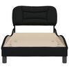 vidaXL Bed Frame without Mattress "Hvar" Black 90x200 cm Fabric