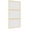 vidaXL Skjutd&ouml;rr guld 102,5x205 cm frostat ESG-glas och aluminium