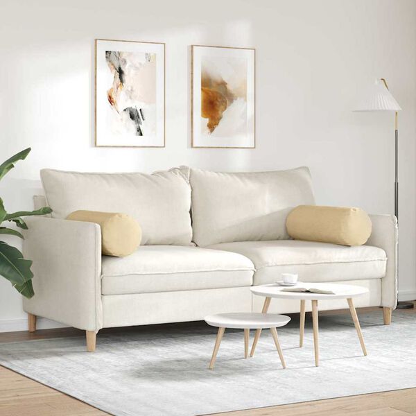 vidaXL Bolsterkuddar 2 pcs Gr&aring;gr&ouml;n &Oslash; 25 x 70 cm Kordread tyg