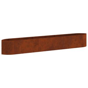 vidaXL H&ouml;jd Tr&auml;dg&aring;rdsb&auml;dd V&auml;derbest&auml;ndig st&aring;l 300 x 40 x 40 cm St&aring;l