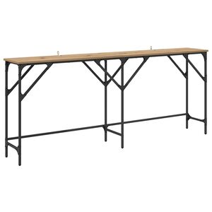 vidaXL Konsolbord Artisan Ek 180 x 30 x 75 cm Konstruerat tr&auml;