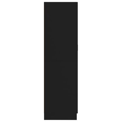 vidaXL Garderob svart 82,5x51,5x180 cm konstruerat trä