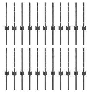 vidaXL St&auml;ngselstolpe 22 pcs Gr&aring; 80 cm St&aring;l