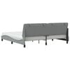 vidaXL Bed with Mattress Light Grey 200x200 cm Fabric