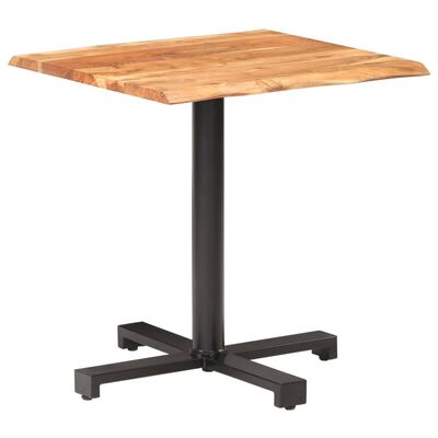 vidaXL Cafébord med levande kanter 70x70x75 cm massivt akaciaträ