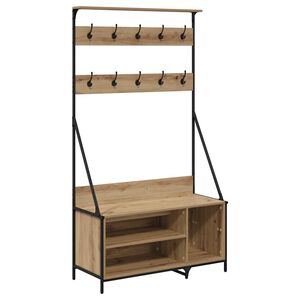 vidaXL Klädhängare Artisan Ek 100 x 41 x 184 cm Konstruerat trä