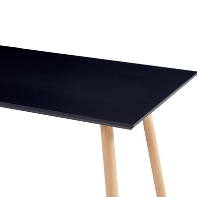 vidaXL Matbord svart och ek 120x60x74 cm MDF