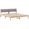 vidaXL S&auml;ngram med huvudgavel Brun och taupe 200 x 200 cm Massiv furu