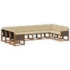 vidaXL Utomhussoffset 10 st Naturlig och Beige
