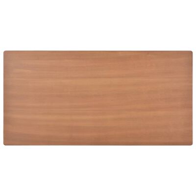 vidaXL Matbord 120x60x73 cm massiv plywood stål brun