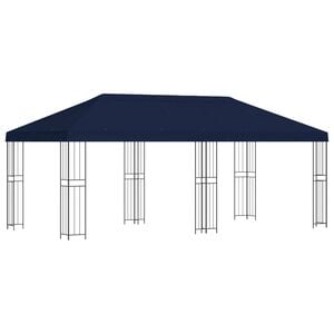 vidaXL Paviljong med v&auml;ggar 6 x 3 m Bl&aring; Polyester och St&aring;l 190