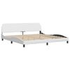 vidaXL Bed "Viana" with Mattress White 200x200 cm Faux Leather
