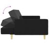 vidaXL B&auml;ddsoffa 2-sits med fotpall svart tyg